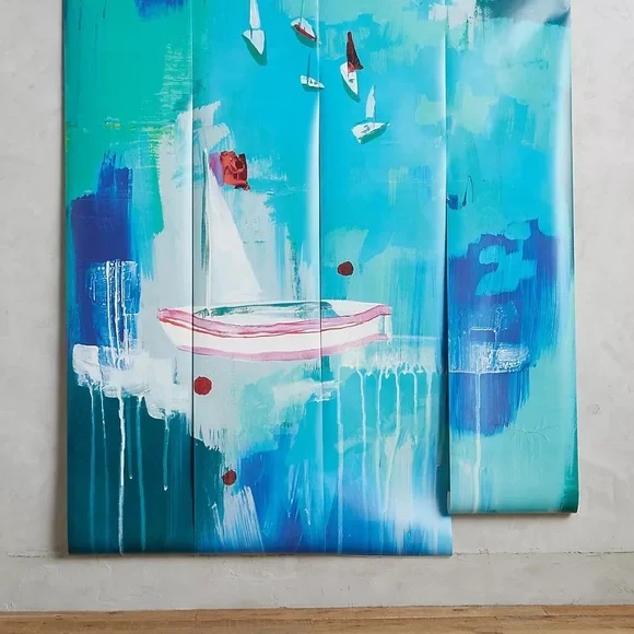 Anthropologie-Décor Mural Sailing Scene